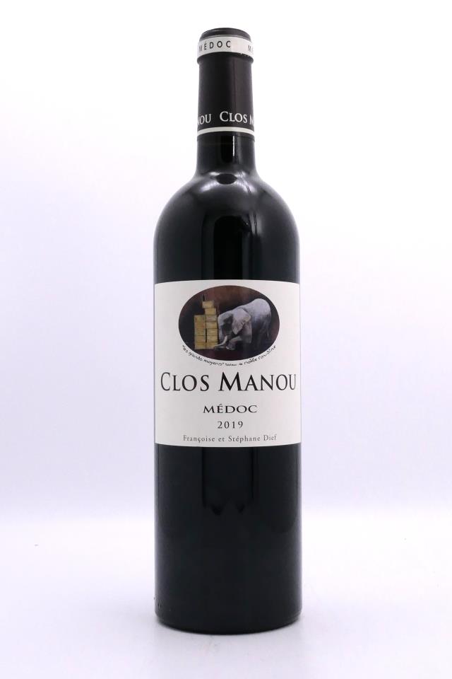 Clos Manou 2019 Bordeaux, Cabernet Sauvignon / Merlot / Petit Verdot