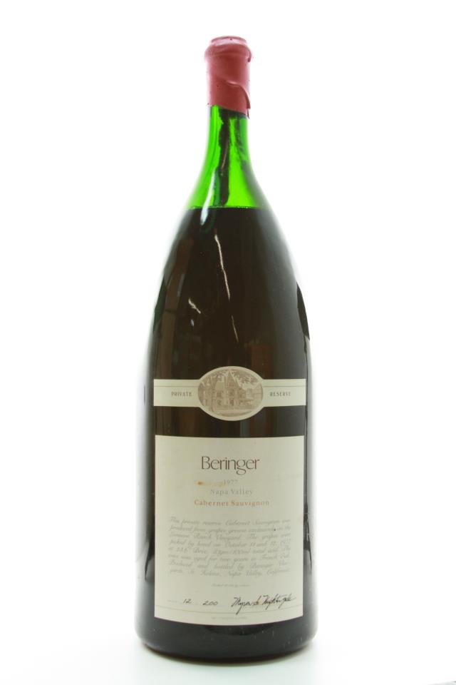 Beringer Vineyards Cabernet Sauvignon Private Reserve 1977