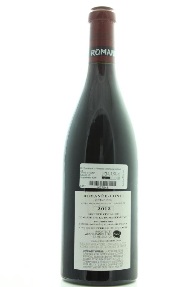 Domaine de la Romanée-Conti Romanée-Conti 2012