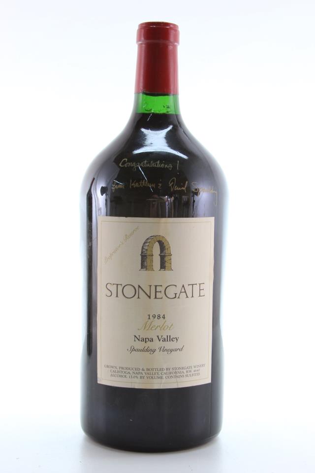 Stonegate Merlot Reserve Spaulding Vineyard 1984