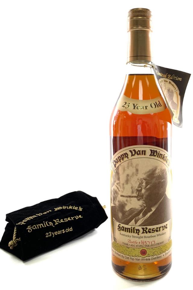 Old Rip Van Winkle Pappy Van Winkle's Kentucky Straight Bourbon Whiskey Family Reserve Limited Edition 23-Year-Old NV