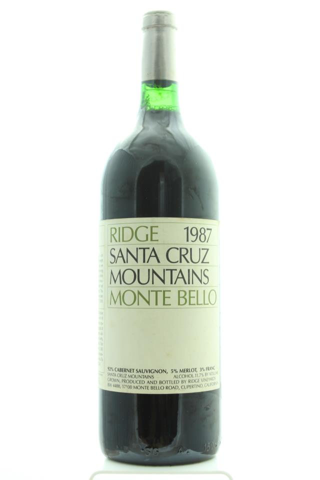 Ridge Vineyards Proprietary Red Estate Monte Bello 1987
