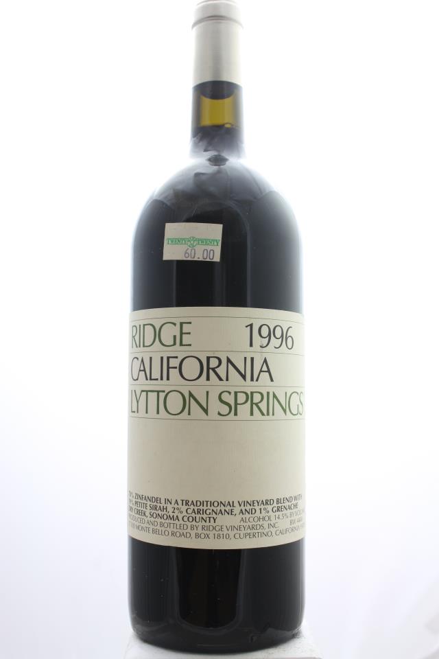 Ridge Vineyards Zinfandel Lytton Springs 1996