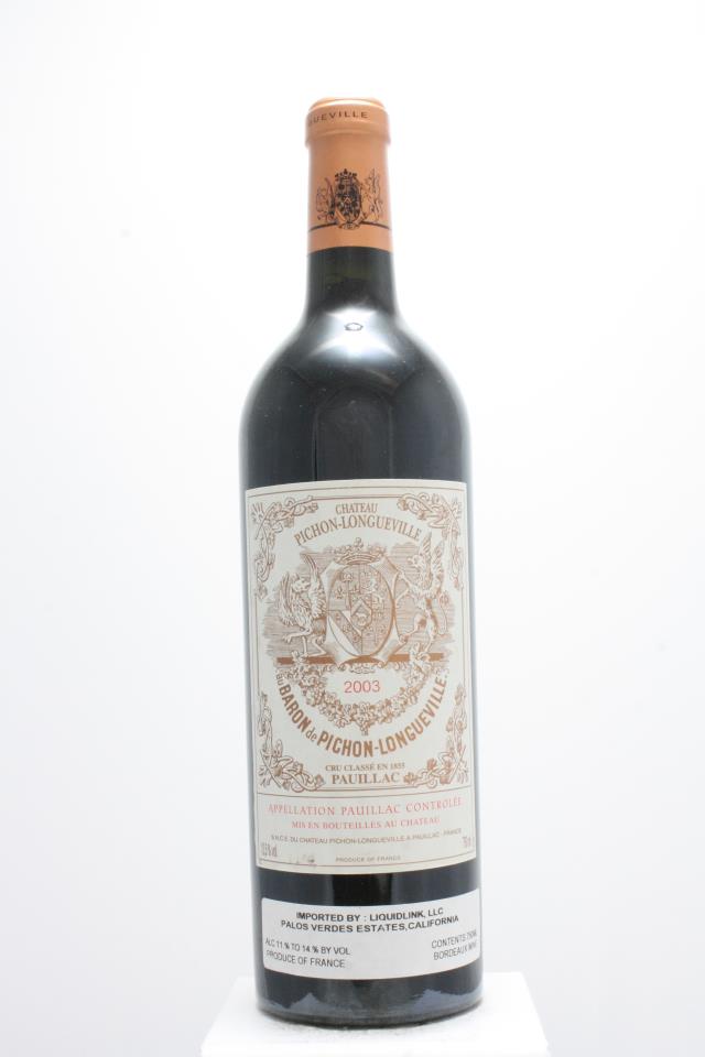 Pichon Baron 2003