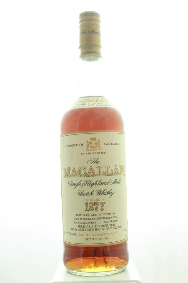 The Macallan Single Highland Malt Scotch Whisky 18-Years-Old 1977