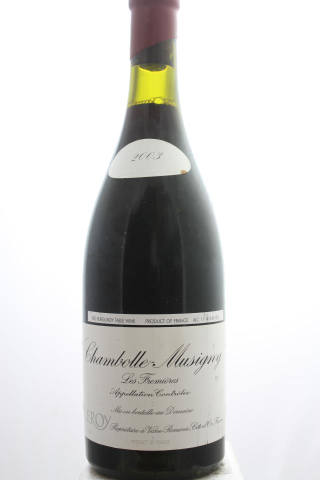 Domaine Leroy Chambolle-Musigny Les Fremières 2003