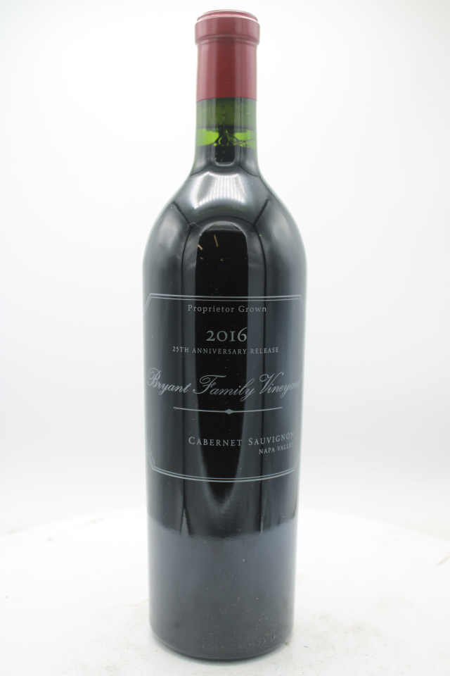 Bryant Family Vineyard Cabernet Sauvignon Proprietor Grown 25th Anniversary Release 2016