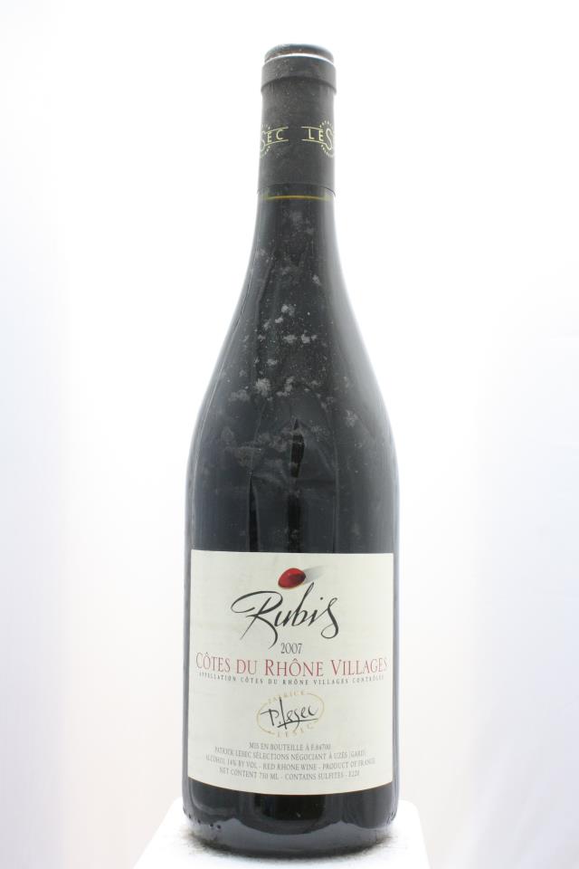 P. Lesec Côtes du Rhône Villages Rubis 2007