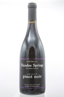 Dundee Springs Pinot Noir Reserve Perry Bower Vineyard 2000