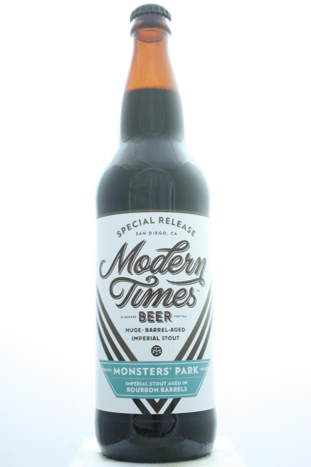 Modern Times Beer Special Release Monsters' Park Imperial Stout Aged in Bourbon Barrels 2015