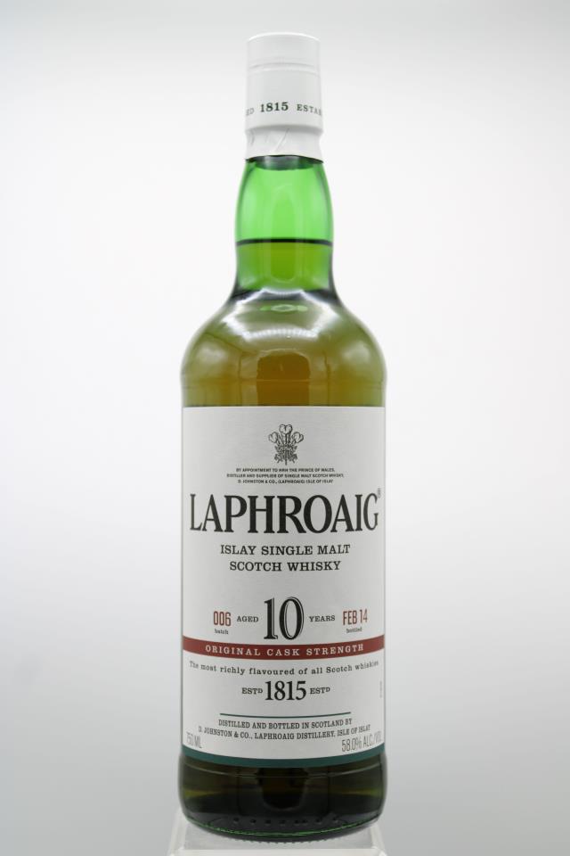 Laphroaig Islay Single Malt Scotch Whisky Original Cask Strength 10-Years-Old NV