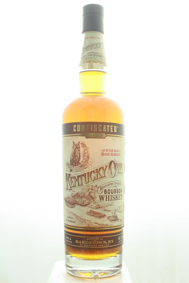 Kentucky Owl Kentucky Straight Bourbon Whiskey Confiscated The Wise Man's Bourbon NV