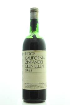 Ridge Vineyards Zinfandel Glen Ellen 1980