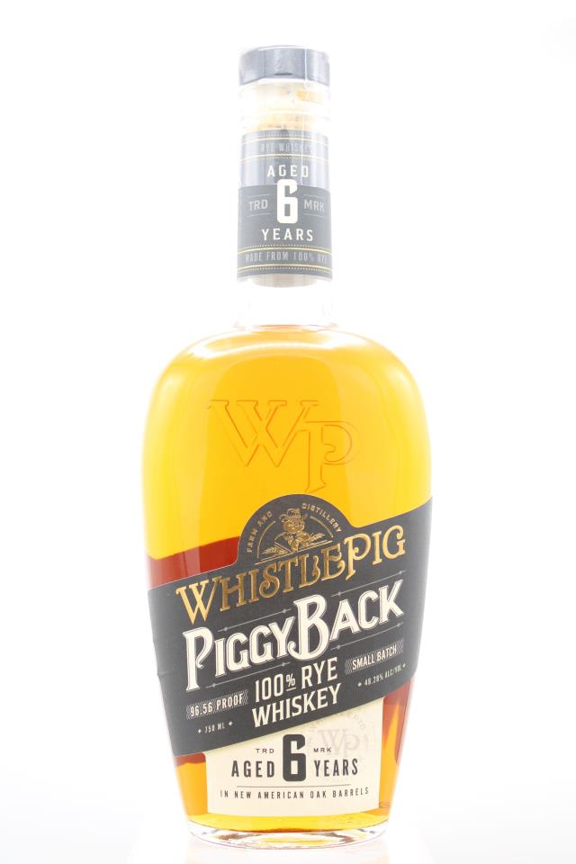 WhistlePig Farm 'Piggy Back' 6 Year Old Rye Whiskey NV