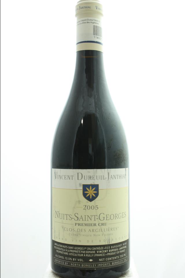 Vincent Dureuil-Janthial Nuits-Saint-Georges Clos des Argillières 2005