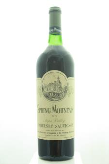Spring Mountain Cabernet Sauvignon 1974