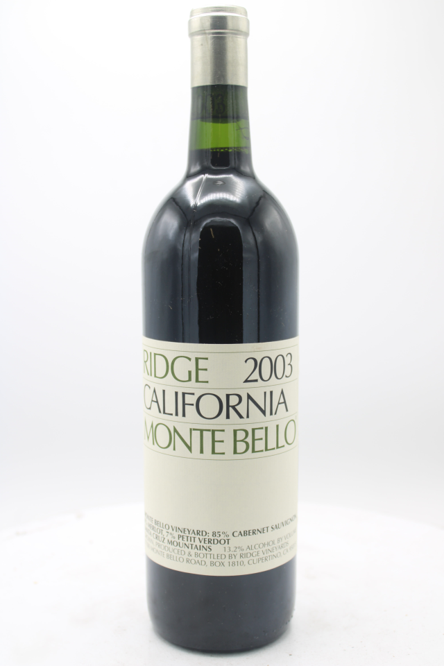 Ridge Vineyards Monte Bello 2003