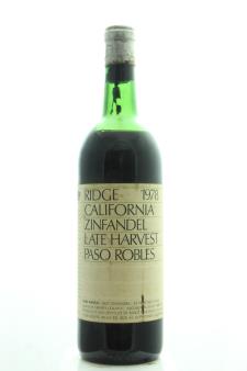 Ridge Vineyards Zinfandel Paso Robles Late Harvest 1978