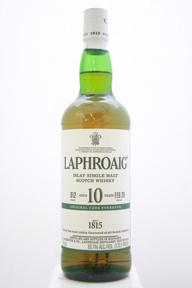 Laphroaig Islay Single Malt Scotch Whisky Original Cask Strength 10-Years-Old 2020