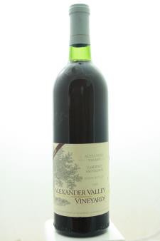Alexander Valley Vineyards Cabernet Sauvignon Wetzel Family Estate 1985