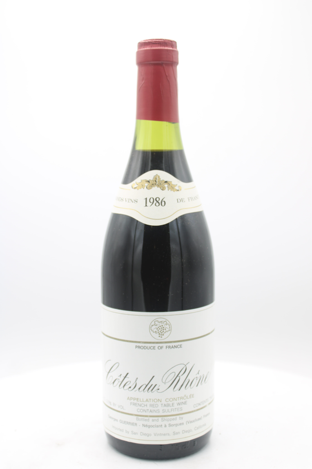Georges Guerrier Cote du Rhone 1986