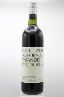 Ridge Vineyards Zinfandel Paso Robles 2009
