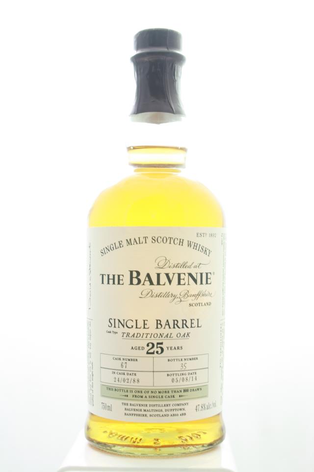 The Balvenie Single Malt Scotch Whisky Aged In Traditional Oak 25-Years-Old 1988