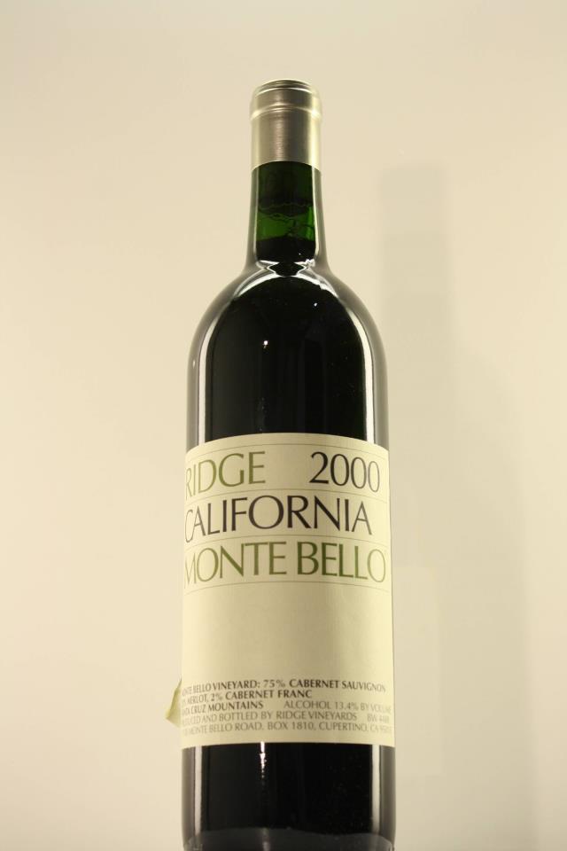 Ridge Vineyards Monte Bello 2000