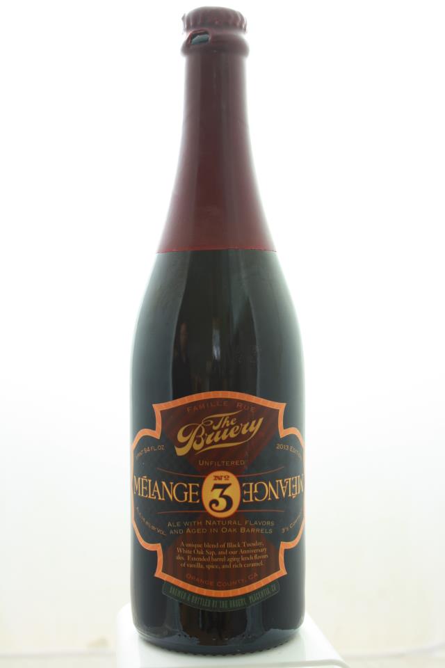 The Bruery Mélange No. 3 Barrel-Aged Blended Ale with Natural Flavors and Aged in Oak Barrels 3's Company 2013