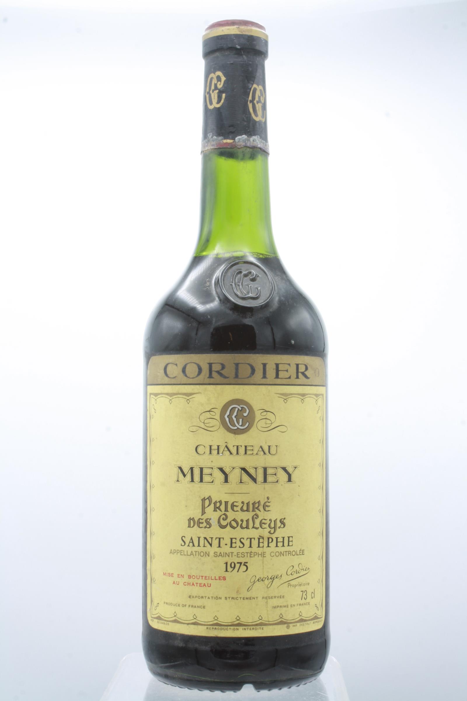 Cordier Chateau Meyney Prieure des Couleys Saint Estephe 1975