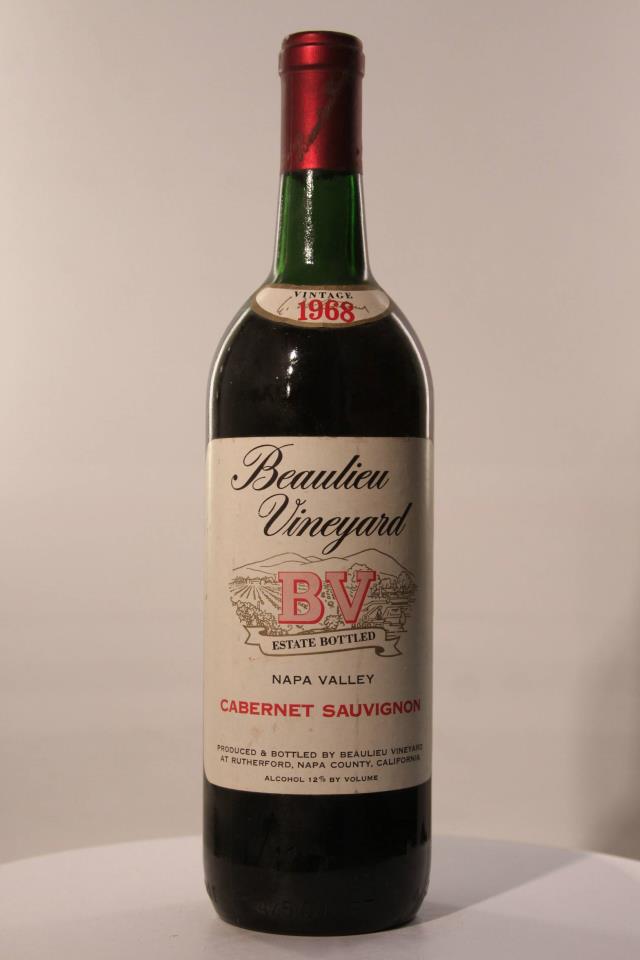 BV Beaulieu Vineyard Cabernet Sauvignon Napa Valley 1968