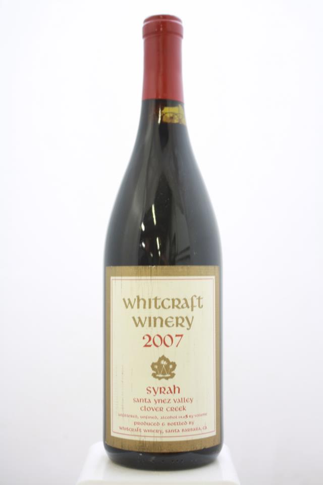 Whitcraft Winery Syrah Clover Creek 2007