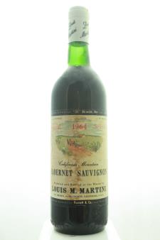 Louis M. Martini Cabernet Sauvignon California Mountain Special Selection 1964