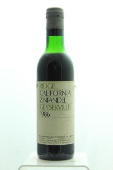 Ridge Vineyards Zinfandel Geyserville 1986