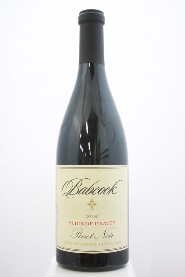 Babcock Pinot Noir Slice of Heaven Rita's Crown Vineyard 2016