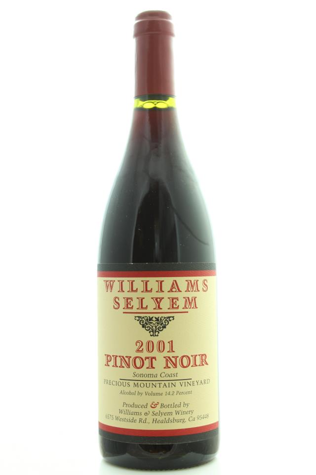 Williams Selyem Pinot Noir Precious Mountain Vineyard 2001