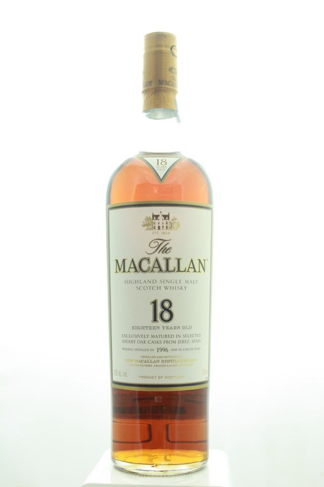 The Macallan Sherry Oak Cask Single Malt Scotch Whisky 18 Year Old 1996