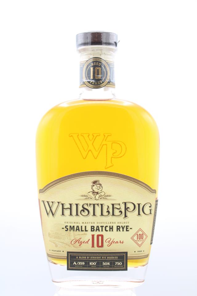 WhistlePig Straight Rye Whiskey Small Batch Rye 10-Years-Old NV