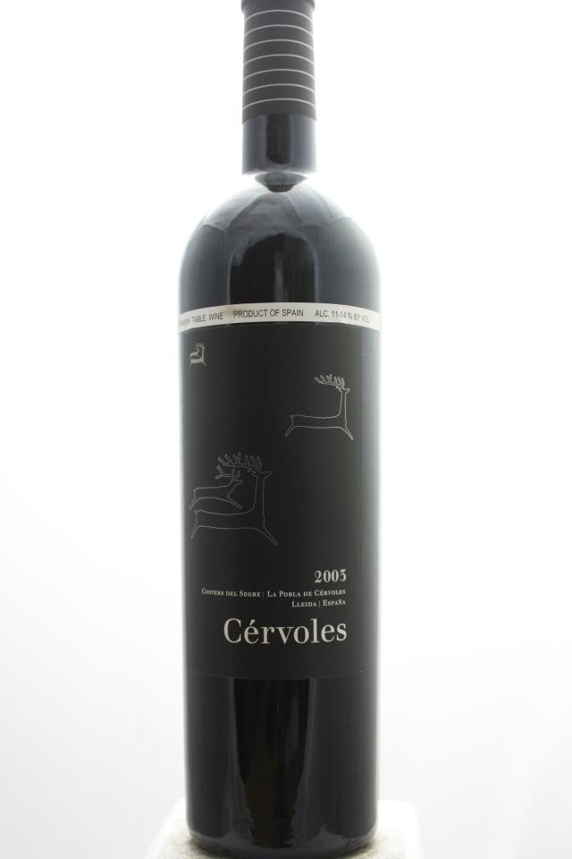Celler de Cérvoles Costers del Segre Cérvoles 2003