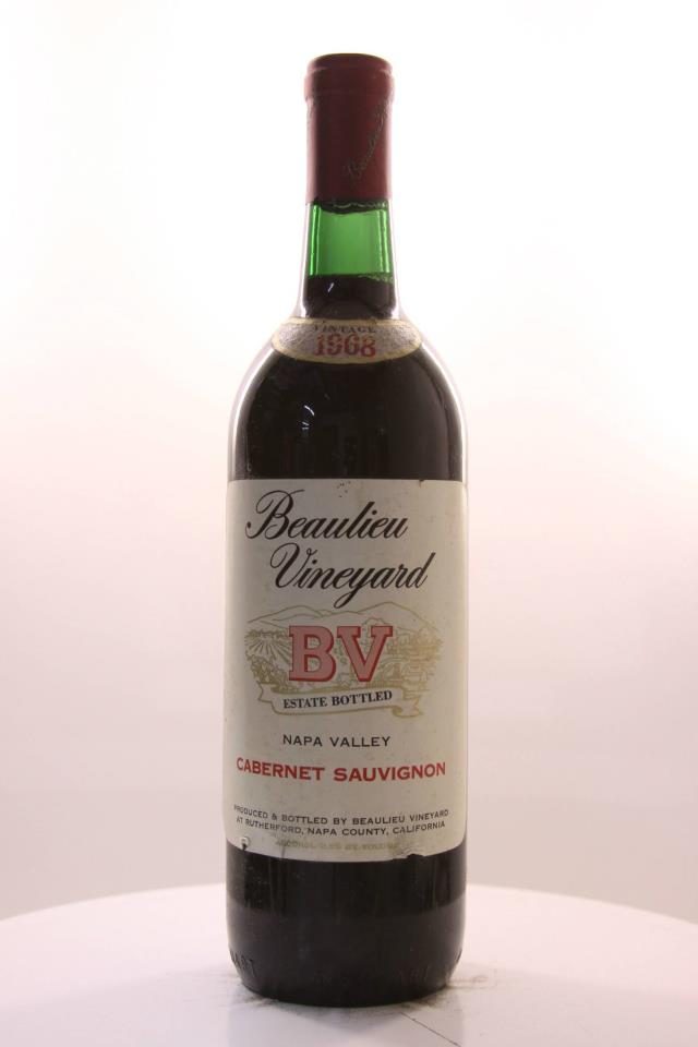 BV Beaulieu Vineyard Cabernet Sauvignon Napa Valley 1968