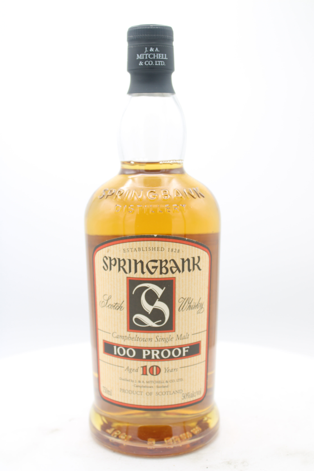 Springbank (J. & A. Mitchell & Co.) Campbeltown Single Malt Scotch Whisky 10-Years-Old 100 Proof NV