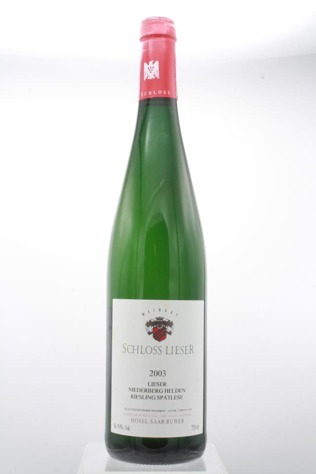 Schloss Lieser Niederberg Helden Riesling Spatlese #5 2003