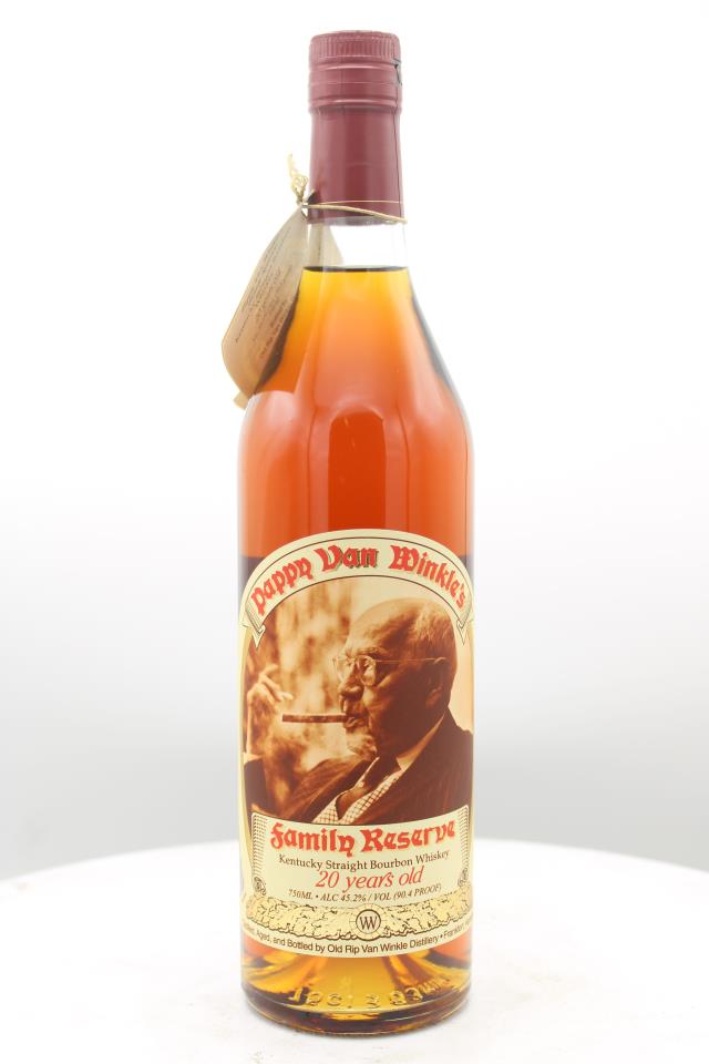 Old Rip Van Winkle Pappy Van Winkle's Kentucky Straight Bourbon Whiskey Family Reserve Limited Edition 20-Year-Old NV