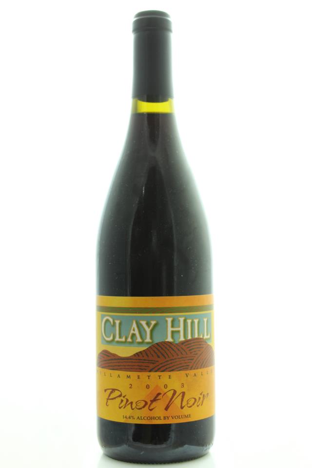 Clay Hill Pint Noir 2003
