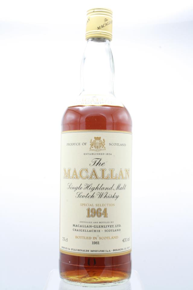 The Macallan Single Highland Malt Scotch Whisky Special Selection 1964