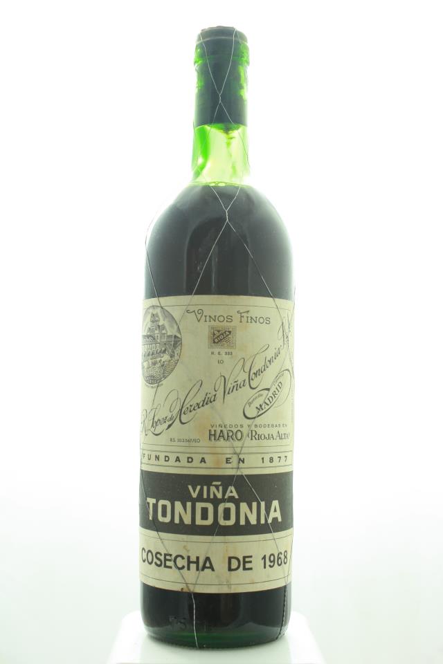 R. López de Heredia Rioja Gran Reserva Viña Tondonia Tinto 1968