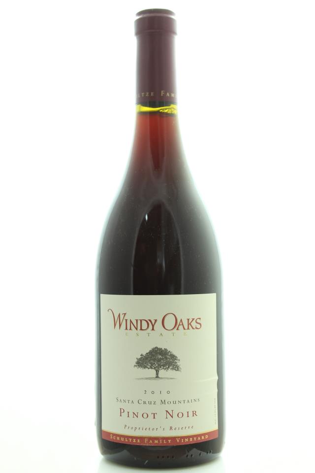 Windy Oaks Estate Pinot Noir Schultze Family Vineyard Proprietor's Reserve 2010