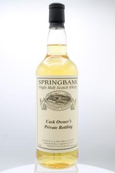 J & A Mitchell & Co (Springbank Distillery) Single Malt Scotch Whisky Cask Owner