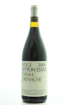 Ridge Vineyards Syrah / Grenache Lytton Estate Vineyard ATP 2008