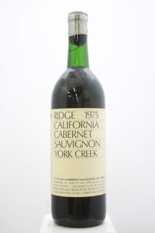 Ridge Vineyards Cabernet Sauvignon York Creek 1975